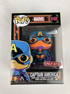 Funko Pop Captain America #648 Marvel Black Light Target Exclusive W/ Protector - Picture 1 of 4