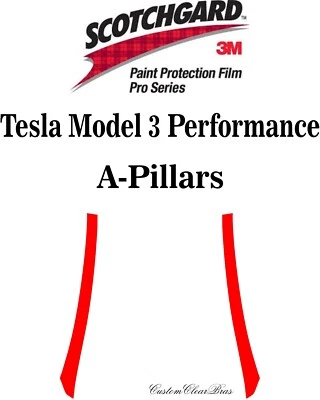 3M Paint Protection Film Pro Series Clear 2024 2025 Tesla Model 3 Performance - Image 1 of 3