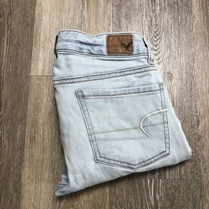 AMERICAN EAGLE Jegging Skinny Leg Low Rise Blue Denim Jeans Women's Size 0 Short - Picture 1 of 12