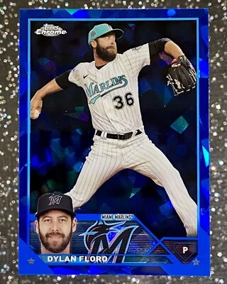 Dylan Floro 2023 Topps Chrome Update Sapphire Base #USCS92 Marlins / Nationals - Image 1 of 3