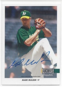 (0264) MARK MULDER #/265 2017 TOPPS ARCHIVES SNAPSHOTS  ON CARD AUTO AUTOGRAPH