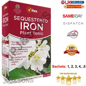Vitax Sequestered Iron Plant Tonic 20g Ideal Solution for Iron Deficiency UK - Picture 1 of 6