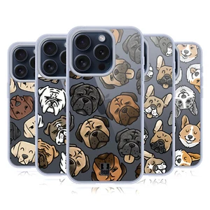 HEAD CASE DESIGNS DOG HEAD PATTERNS SOFT GEL CASE FOR APPLE iPHONE PHONES - Picture 1 of 12