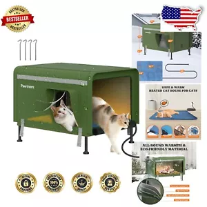 Cozy Insulated Kitty Shelter with Heated Pad for Stray Cats and Small Animals - Picture 1 of 10
