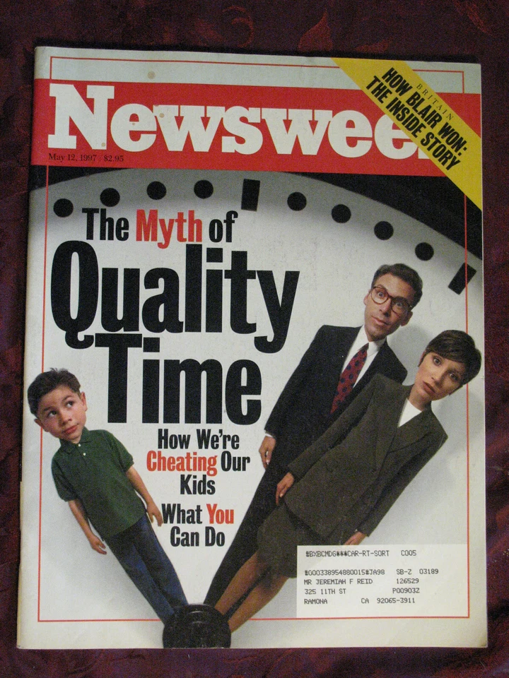 NEWSWEEK May 12 1997 Children Quality Time Tony Blair Landslide Summer Movies - Image 1 of 1