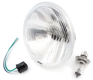 7" H4 Halogen Universal Motorcycle Headlight Honda Suzuki Yamaha Kawasaki Harley - Picture 1 of 1