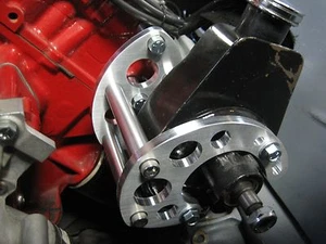 429-460 FORD SAGINAW POWER STEERING PUMP BRACKET KIT BBF - BILLET ALUMINUM - Picture 1 of 5