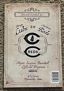 2022 FIELD OF DREAMS OFFICIAL GAME DAY PROGRAM CINCINNATI REDS CHICAGO CUBS-MLB - Picture 1 of 5