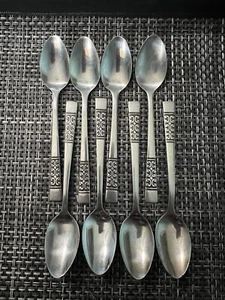 Stanley Robert’s Korea Stainless Steel Casa Vista Flatware - 8 Teaspoons Spoons - Picture 1 of 12