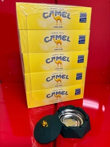 Camel Filterhülsen 5 x 200 Stk + 1 x Aschenbecher mit König/in Krone - Bild 1 von 3