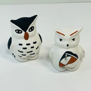 Paar signierte ACOMA ISLETA KERAMIK Mini Eulen - Bild 1 von 5