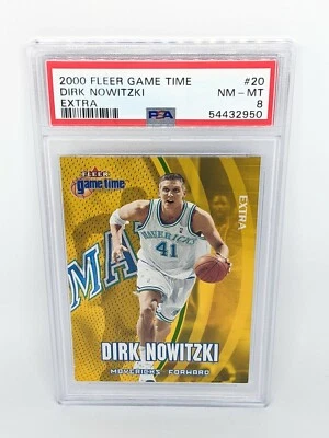 2000-01 Fleer Game Time Extra #20 Dirk Nowitzki PSA 8 Dallas Mavericks HOF - Image 1 of 2