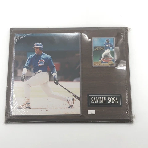 Sammy Sosa Photo Plaque Cubs MLB Wall Hanging Pacific Home Run Heroes Card 12x15 Cover