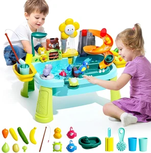 2026 Wassertisch für Kinder von 4-8 Jahren mit Pumpe, Sinnestische mit Spielgemüse - Bild 1 von 12