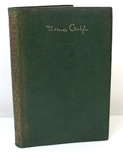 1902 Thomas Carlyle Sartor Resartus Heroes Green Leather Bound Gold Decoration - Foto 1 di 5