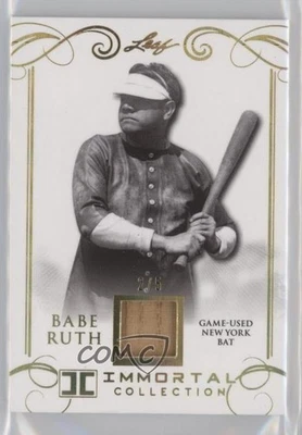 2017 Leaf Immortal Collection Game-Used New York Bat Gold Spectrum /5 Babe Ruth - Image 1 of 2