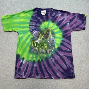 Vintage Disney Tie Dye Tower Of Terror Tee Shirt Youth Kids Size M - Picture 1 of 8