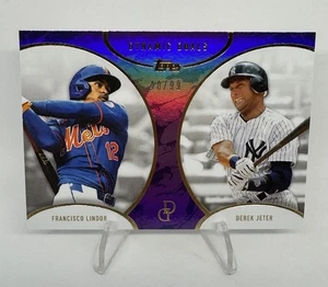 2025 Topps Dynamic Duals Purple /99 Derek Jeter & Francisco Lindor #39 - Bild 1 von 4
