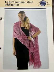 Original Knitting Pattern - Ladies Summer Stole Shawl - Picture 1 of 1