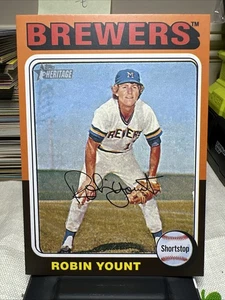 Topper de caja de gran tamaño Topps Heritage High Number 2024 #OB-9 ROBIN YOUNT Brewers - Imagen 1 de 2