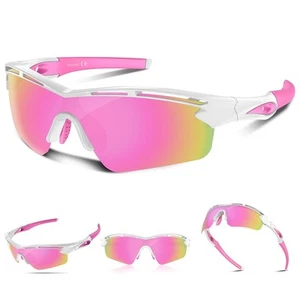 Polarized Sports Sunglasses for Men Women Youth Baseball Cycling Running Driv... - Picture 1 of 9