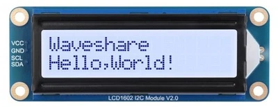 Waveshare LCD1602 I2C Display Modul, 16x2 Zeichen-LCD, AiP31068 Treiber, 3,3-5V - Bild 1 von 4
