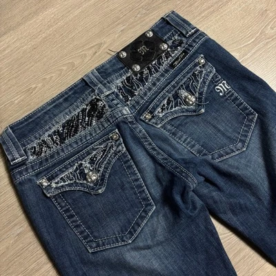 Jeans Miss Me Bootcut Denim Embellecido Talla 28 JP5351B Foto 1 de 4