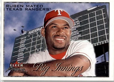 Fleer Focus Big Innings 2001 Rubén Mateo #25/2581 Texas Rangers Foto 1 de 2