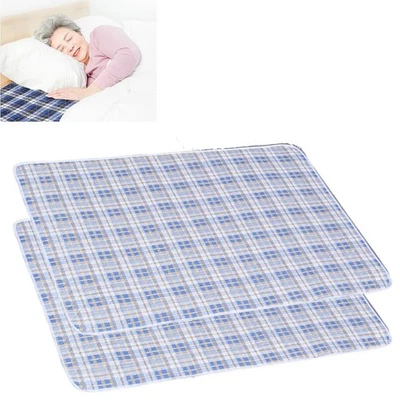 GETJOY 2PCS Bed Wetting Mats, Washable Incontinence Pads, Waterproof Sheets for Bed