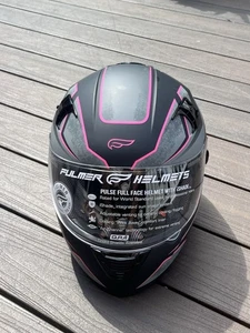 Casco de motocicleta Fulmer negro mate gris QR4 cara completa DOT talla XS nuevo - Imagen 1 de 10