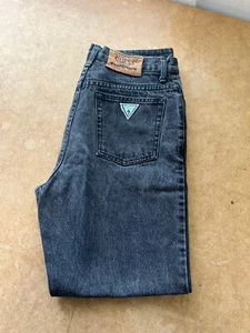 Vintage Guess Faded Black Denim Jeans SEE MEASUREMENTS MADE IN USA - Picture 1 of 6