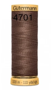 GUTERMANN 100% NATURAL COTTON SEWING THREAD 100 METRE SPOOL - LOTS OF COLOURS - Picture 1 of 240