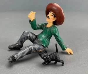 G Scale Just Plain Folk Garcia Sitting With Black Cat G0973 - Picture 1 of 9