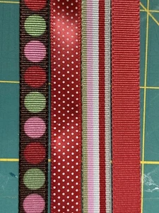 American Crafts Elements Premium Ribbon Uptown Red double sided 3/8" - Picture 1 of 2