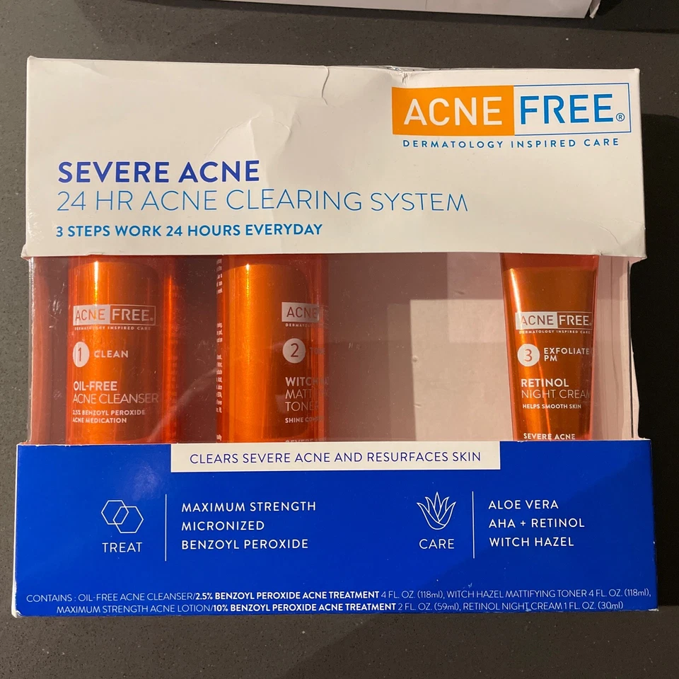 Sistema de limpieza de acné severo sin acné 24 horas.  Falta loción de reparación. Foto 1 de 1