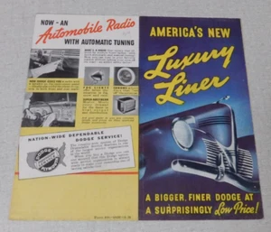 1939 Dodge Luxury Liner advertising brochure - Picture 1 of 3