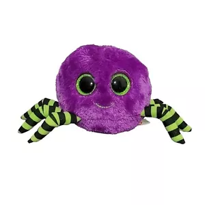 Ty Beanie Boos Crawly Spider Halloween Purple Striped Legs Plush Stuffed Animal - Picture 1 of 7