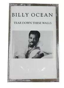 SEALED NEW Billy Ocean Tear Down These Walls Cassette Tape - Foto 1 di 4