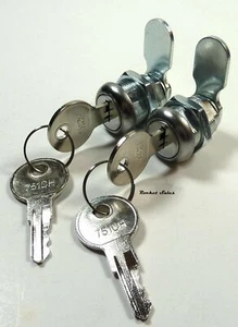2/Pk 7/8" Cam Lock Keyed Alike Cabinet Desk Drawer Pinball Furniture Baggage - Picture 1 of 6