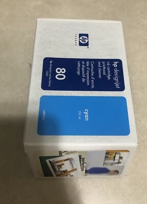 Genuine HP 80 Cyan 175mL Ink Cartridge C4872A DesignJet 1055cm 1000 1050C  - Image 1 of 4