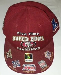 San Francisco 49ers - Five Time Super Bowl Champions - REEBOK Fitted Cap - 7 1/2 - Bild 1 von 10