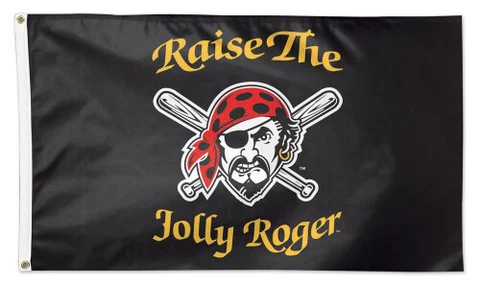 Pittsburgh Pirates RAISE THE JOLLY ROGER Style 3'x5' Official MLB Deluxe FLAG Cover
