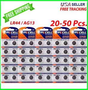 LR44 Button Cell 1.5V Alkaline Batteries AG13 A76 Watch Toy Calculator 10-50pc - Picture 1 of 24