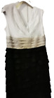London Times Dress UK 14 Vanilla new with tags black and goldish coloured