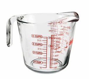 Anker Hocking Messbecher Glas Messkrug 1L Maße in Unzen, ml, Pint, Tasse - Bild 1 von 1
