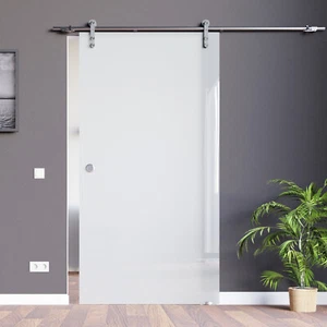 VSG Soft Stop Glasschiebetür weiss leicht transparent 775x2050 BV775TWA - Bild 1 von 12