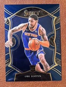 2020-21 Panini Select Obi Toppin Concourse Level Blue Retail RC #68 Knicks