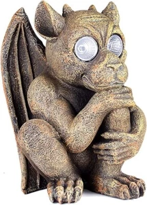 Solar Powered Gargoyle Outdoor LED Garden Light Decor - Picture 1 of 6