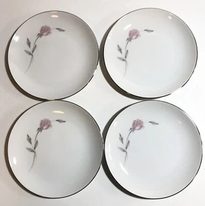 4 Mikasa Primel Brotteller mit Silberrand 8194 Japan 6 1/4" Durchmesser  - Bild 1 von 9