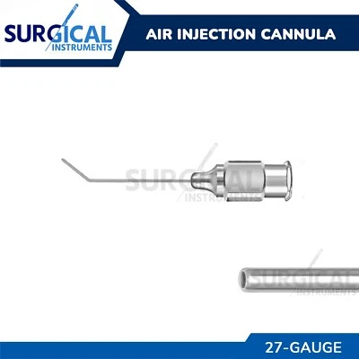 Air Injection Cannula 27 Gauge Ophthalmic Instruments Stainless German Grade - Image 1 of 4